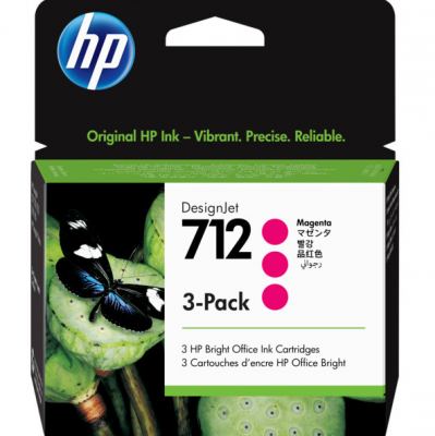 Cartus cerneala HP Original 712 3-Pack 29-ml Magenta DesignJet 3ED78A